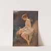 Psyche mit Schmetterling am Seeufer by Wilhelm Kray