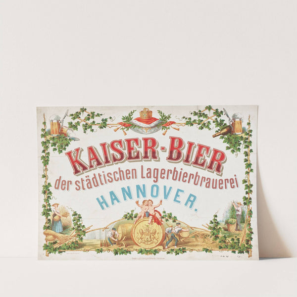Publicity for Kaiser-Bier (1845) by J. C. König &amp; Ebhardt   