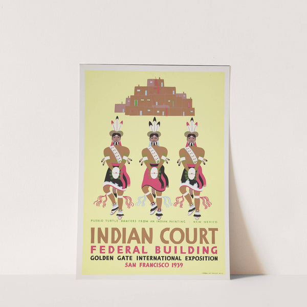 Pueblo Turtle dancers from an Indian painting, New Mexico by Louis Siegriest