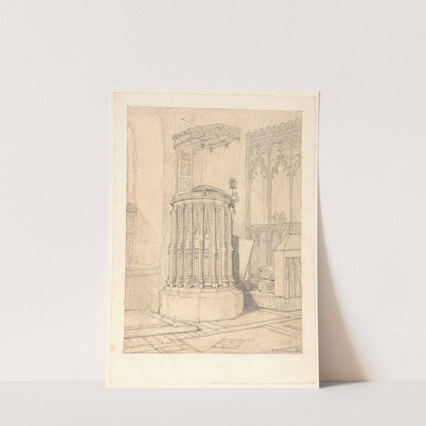 Pulpit in South Burlingham Church, Norfolk (1816) by John Sell Cotman