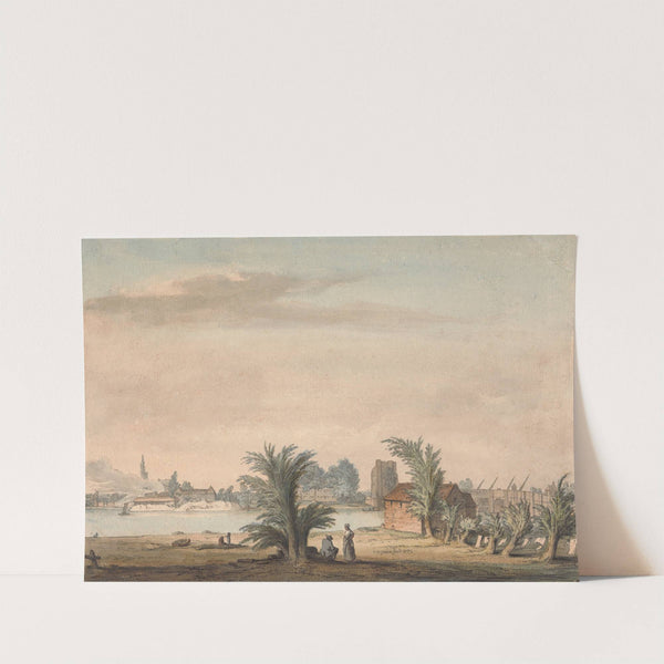 Putney Church and Bridge by Samuel Hieronymus Grimm