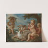 Putti Adorning A Swan With A Garland Of Flowers (1760) by Charles-Joseph Natoire
