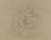 Putto zwischen Ranken, schlafend