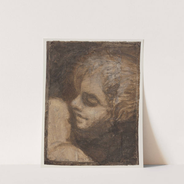 Puttohoved, vendt mod venstre by Antonio Correggio