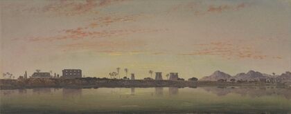 Pylons at Karnak, the Theban Mountains in the Distance — size preview