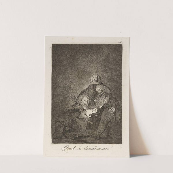Qual la descañonan! (How they pluck her!) (1796-1797) by Francisco de Goya