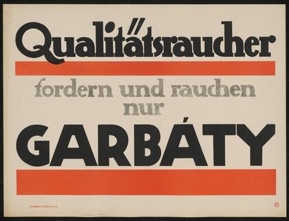 Qualitätsraucher fordern und rauchen nur Garbáty (1910)
