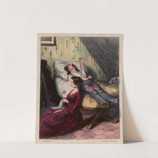 Quand je serai ministre de la justice j’empêcherai les femmes d’empêcher les étudians d’étudier. (1839-1841) by Paul Gavarni