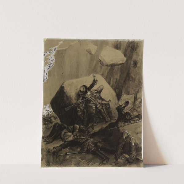 Quartiers de rocs jetés sur les arquebusiers de Munckholm (1884) by Georges Antoine Rochegrosse