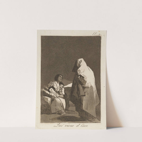 Que viene el Coco. (Here comes the bogey-man.) (1796-1797) by Francisco de Goya
