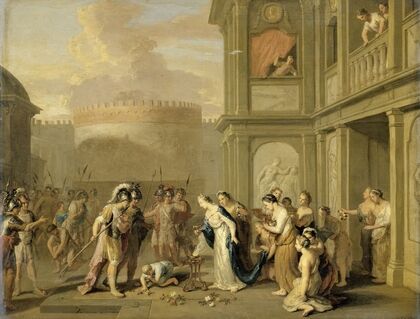 Queen Cleophis Offering Wine to Alexander the Great after his Conquest of Mazaka