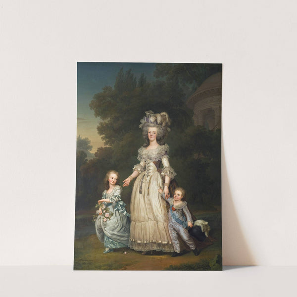 Queen Marie Antoinette Of France And Two Of Her Children Walking In The Park Of Trianon by Adolf Ulrik Wertmüller