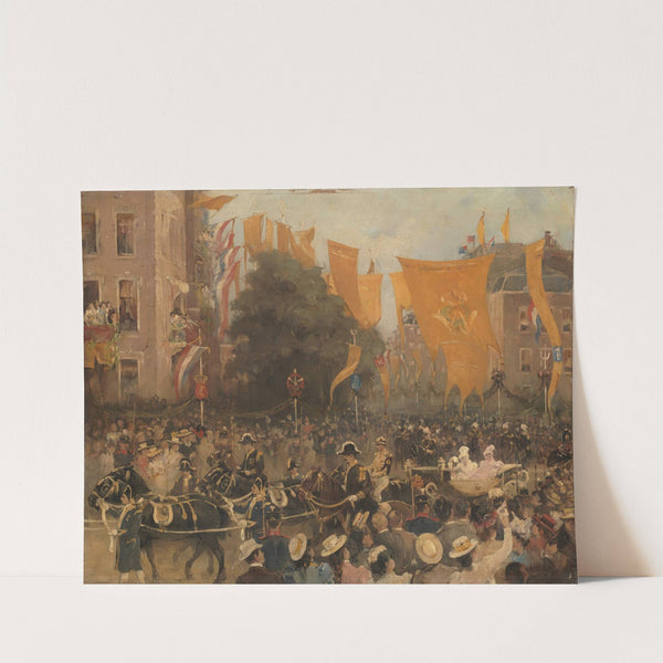 Queen Wilhelmina entering Amsterdam in 1898 (1898) by Hobbe Smith