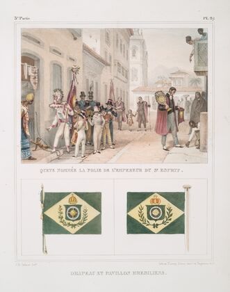 QuÃªte nommÃ©e la folie de l’empereur du St. Esprit; Drapeau et pavillon brÃ©siliens — size preview