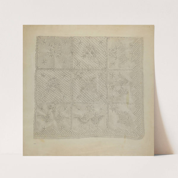 Quilted Coverlet by A. Zimet