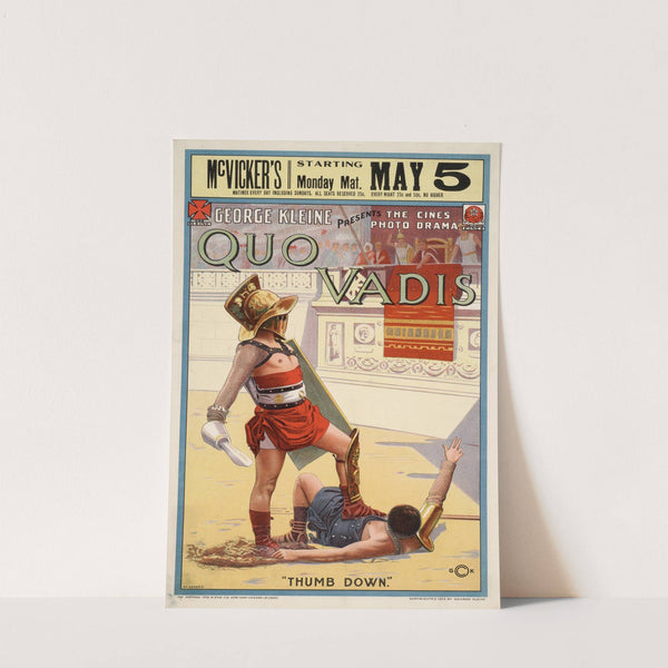 Quo Vadis Thumb down. (1913) by National Printing & Engraving Company