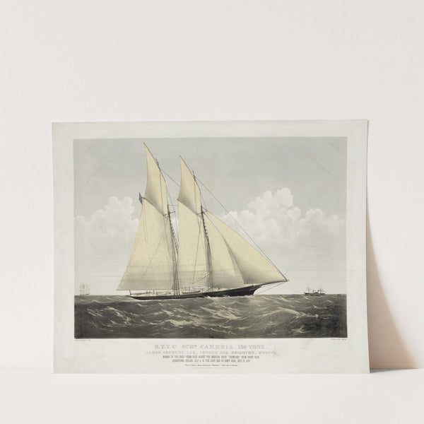 R.T.Y.C. Schr. Cambria 199 tons; James Ashbury Esq., London and Brighton, owner (1870) by Currier & Ives.