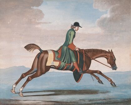 Racehorse at Exercise, Ridden by a Training-Groom..