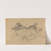 Racehorses (study for ‘Scene from the Steeplechase – The Fallen Jockey’) (c. 1881) by Edgar Degas