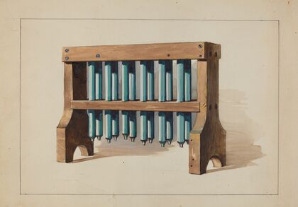 Rack with Candle Molds