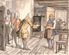 Rådsherrernes lykønsknings visit. (Den politiske kandestøber)
