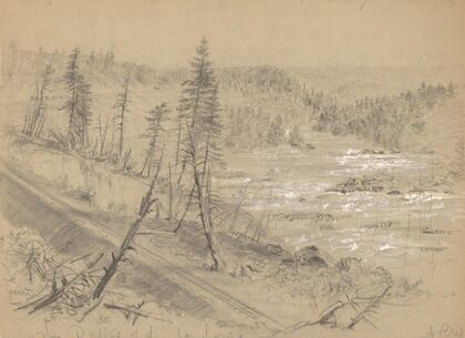 Railroad on the Dalles of the St. Louis (1882)