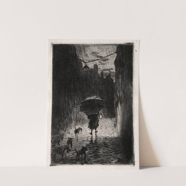 Rain and Umbrella (c. 1875) by Félix Hilaire Buhot