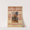 Rally &#039;round the flag with United States Marines &#039;Soldiers of the sea&#039; First in defense on land or sea by Sidney Riesenberg