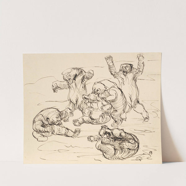 Raufende Bären (1909) by Franz Barwig the Elder