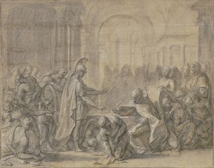 Raymond, Graf von Toulouse, und der Heilige Bernhard von Clairvaux planen den Kreuzzug