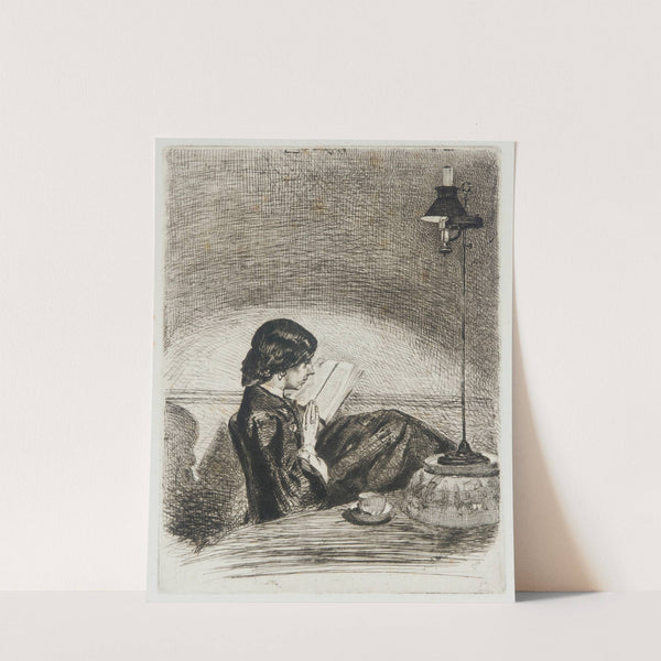 Reading by Lamplight (1858) by James Abbott McNeill Whistler