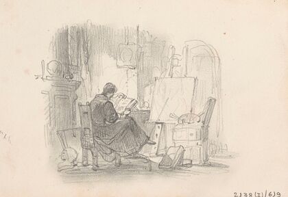 Reading Man in Painter’s Studio