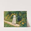 Reading on the garden path by Albert Aublet