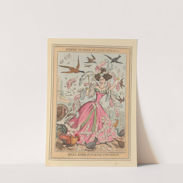 Real birds plucking the sham (1827-1829) by William Heath