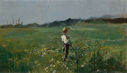 Reaper in a Flowery Meadow