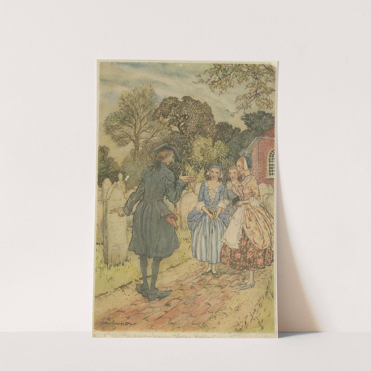 Reciting for their amusement all the epitaphs on the tombstones by Arthur Rackham