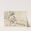 Reclining Female Figure in an Italian Landscape by John Hamilton Mortimer