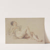 Reclining female nude by François Le Moyne