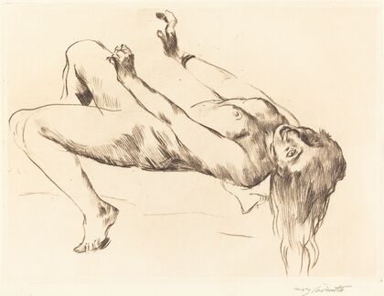Reclining Female Nude – Study for ‘Joseph and Potiphar’s Wife’ (Liegender Weiblicher Akt. Studie zu Joseph und Potiphar) (1915)
