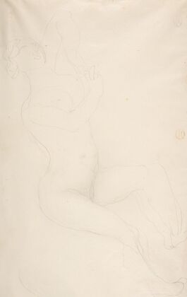 Reclining nude female figure