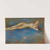 Reclining Nude Figure of a Girl by Thomas Wilmer Dewing