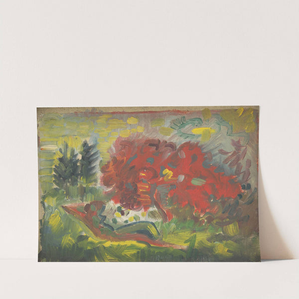 Reclining Nude in a Garden by Arnold Peter Weisz-Kubínčan