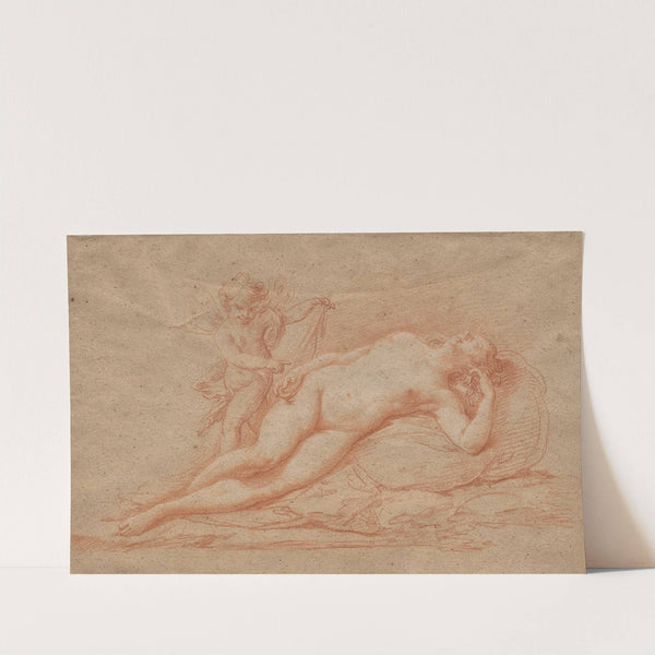 Reclining Nude with Cupid (1700s) by Giovanni Battista Cipriani