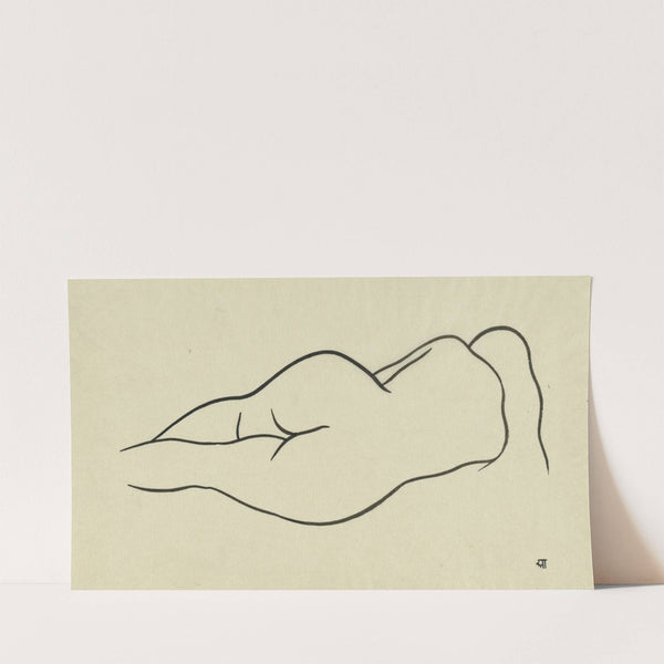 Reclining Nude Woman (early 20th century) by Ananda K. Coomaraswamy