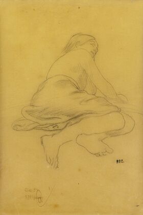 Reclining Semi-Draped Figure