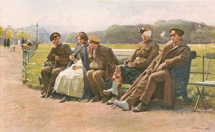Recuperating soldiers