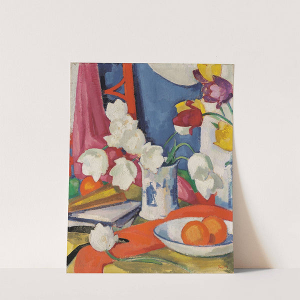 Red and White Tulips by Samuel John Peploe