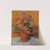 Red Basket of Zinnias by William James Glackens