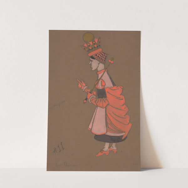 Red Queen (costume design for Alice-in-Wonderland, 1915) by William Penhallow Henderson