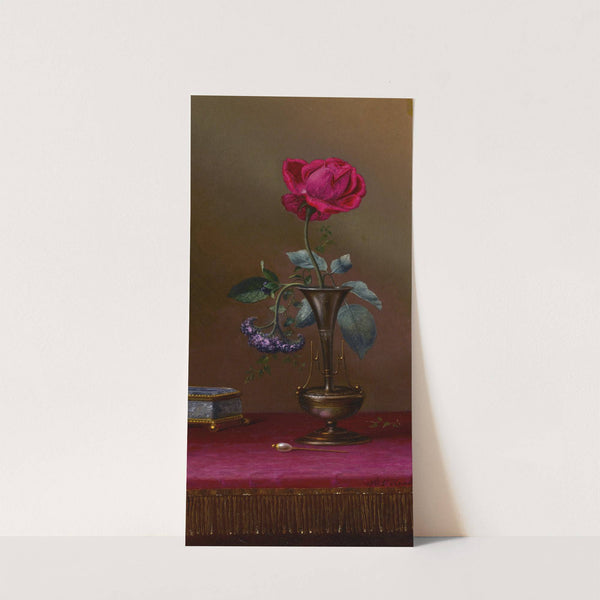 Red Rose and Heliotrope in a Vase (Requited and Unrequited Love) (circa 1871-1880) by Martin Johnson Heade